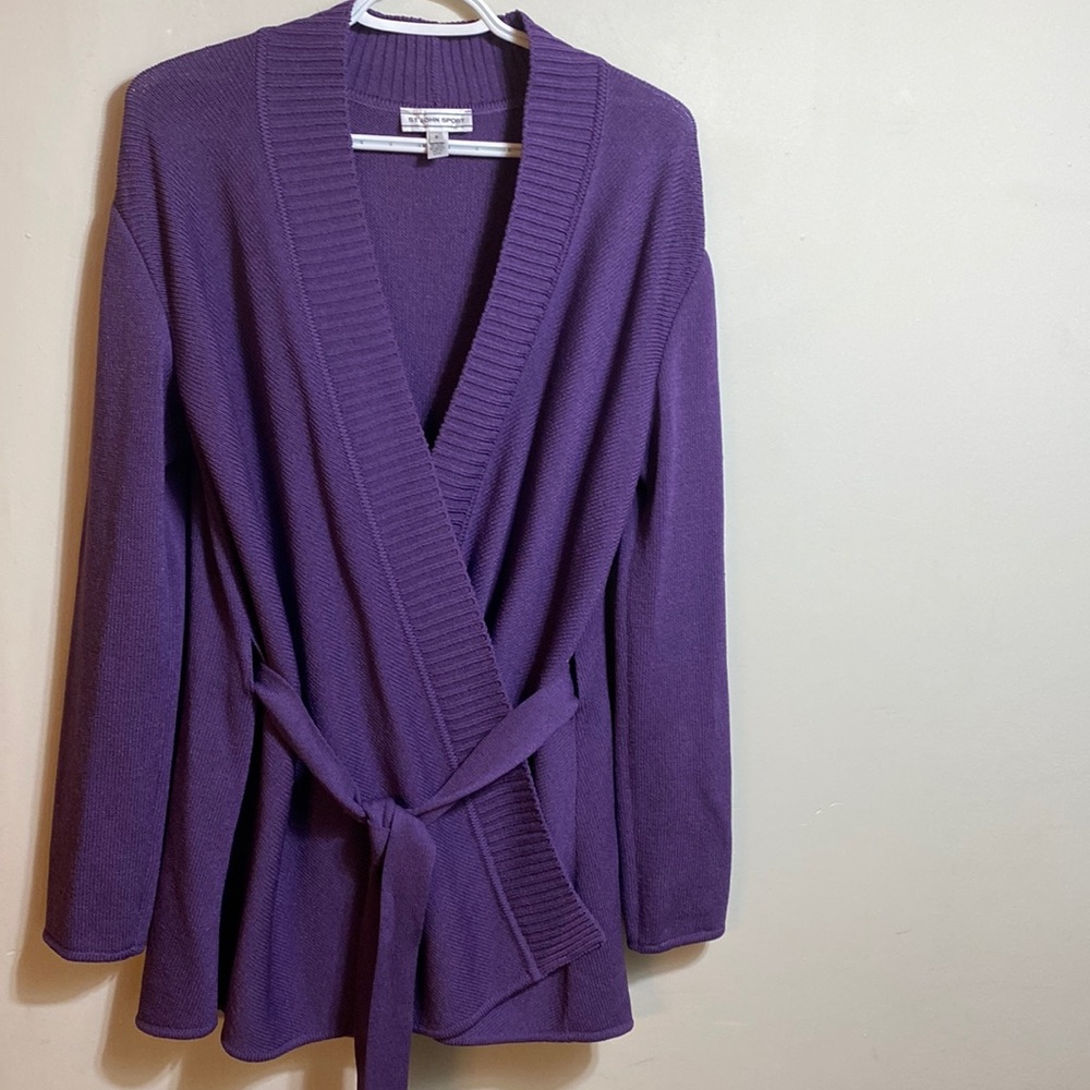 St. John Sport belt cardigan